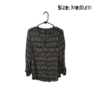 Oversized Arrow Printed Business Casual Top